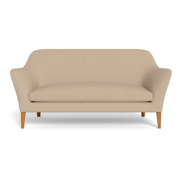 Heal's Wallis 3 Seater Sofa Capelo Linen-Cotton Bamboo Stained Oak Feet - image 1