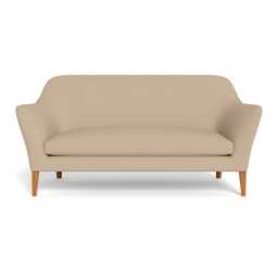 Heal's Wallis 3 Seater Sofa Capelo Linen-Cotton Bamboo Stained Oak Feet