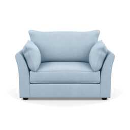 Heal's Tailor Loveseat Capelo Linen-Cotton Sea Shanty Black Beech Feet