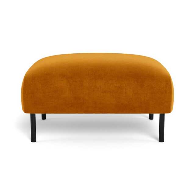 Heal's Alto Ottoman Smart Luxe Velvet Cognac Black Feet - image 1