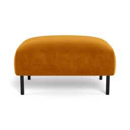 Heal's Alto Ottoman Smart Luxe Velvet Cognac Black Feet - thumbnail 1