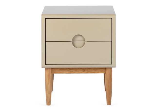Heal's Amira Bedside Table Painted Oatmeal - image 1