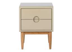 Heal's Amira Bedside Table Painted Oatmeal - thumbnail 1