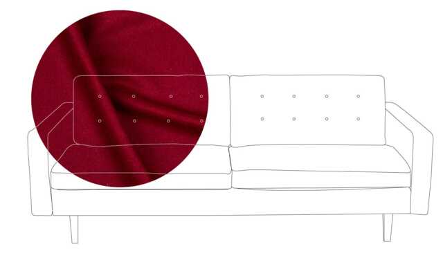 Heal's Hepburn 4 Seater Sofa St Moritz Wool Red Natural Feet - image 1