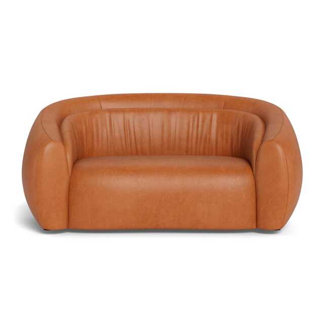 Heal's Flora 2 Seater Sofa Daino Leather Treacle - image 1