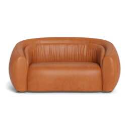 Heal's Flora 2 Seater Sofa Daino Leather Treacle - thumbnail 1