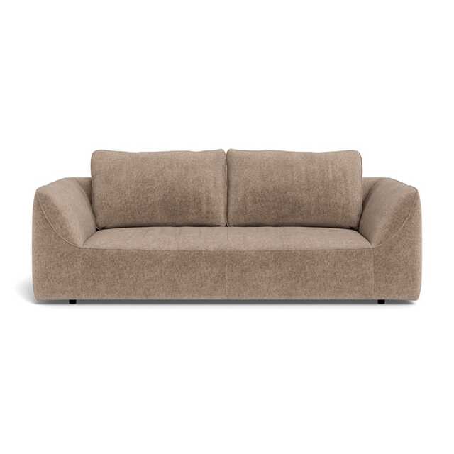 Heal's Morven 3 Seater Sofa Boucle Velvet Rocky Black Feet