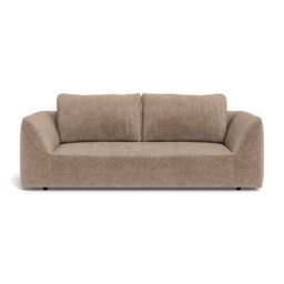 Heal's Morven 3 Seater Sofa Boucle Velvet Rocky Black Feet