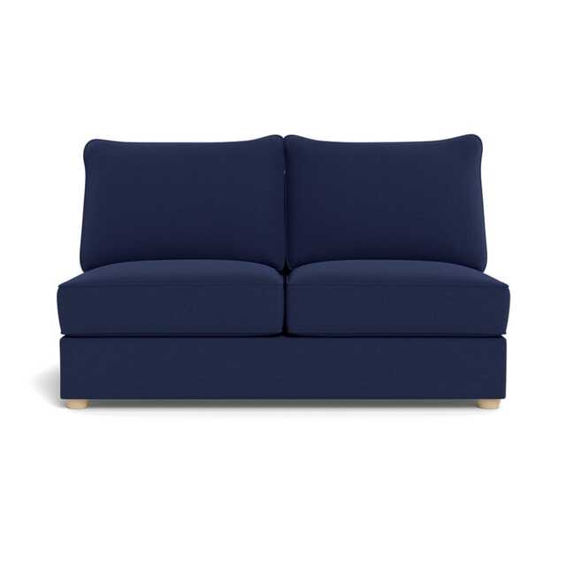 Heal's Tailor Medium Armless Unit Melton Wool New Navy Natural Feet