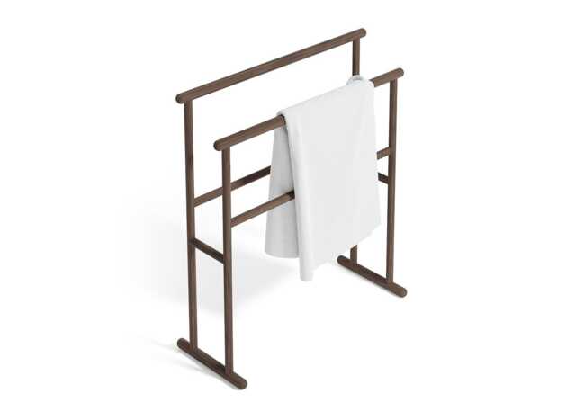 Wireworks Yoku Freestanding Towel Rail Walnut