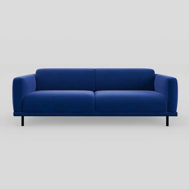 Heal's Harri 4 Str Sofa Smart Luxe Velvet Azure