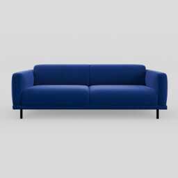 Heal's Harri 4 Str Sofa Smart Luxe Velvet Azure
