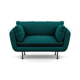 Heal's Allora Loveseat Brushed Cotton Pine Black Feet