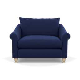 Heal's Devon Loveseat Melton Wool New Navy Natural Feet - thumbnail 1