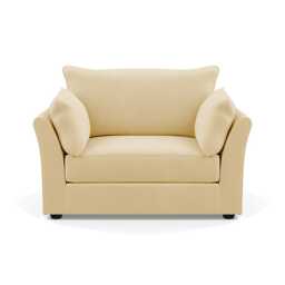 Heal's Tailor Loveseat Smart Luxe Velvet Biscuit Black Beech Feet