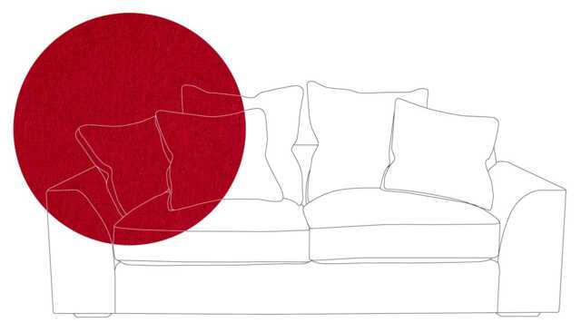 Heal's Cumulus 4 Seater Sofa Melton Wool Red Oxide Black Feet