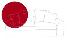 Heal's Cumulus 4 Seater Sofa Melton Wool Red Oxide Black Feet
