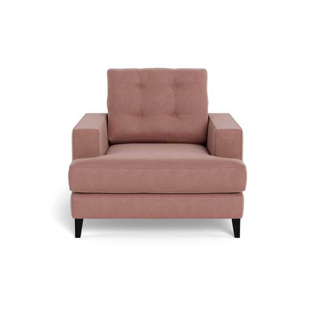 Heal's Mistral Armchair Smart Luxe Velvet Dusky Pink Black Beech Feet - image 1