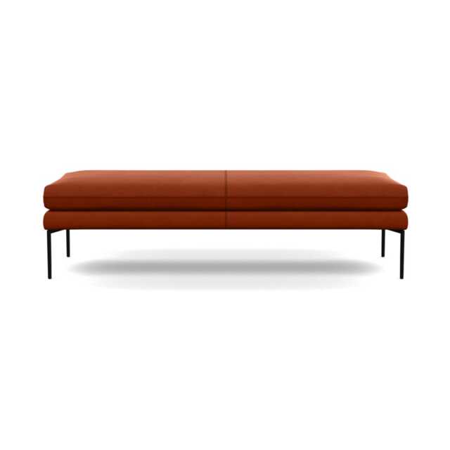 Heal's Matera Bench 160cm Nobilis Velvet Rust Black Feet
