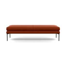 Heal's Matera Bench 160cm Nobilis Velvet Rust Black Feet
