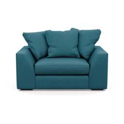 Heal's Cumulus Loveseat Brushed Cotton Cadet Black Feet