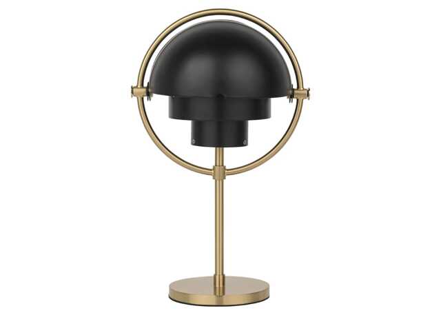 Gubi Multi-Lite Portable Table Lamp Brass/Black Semi Matt