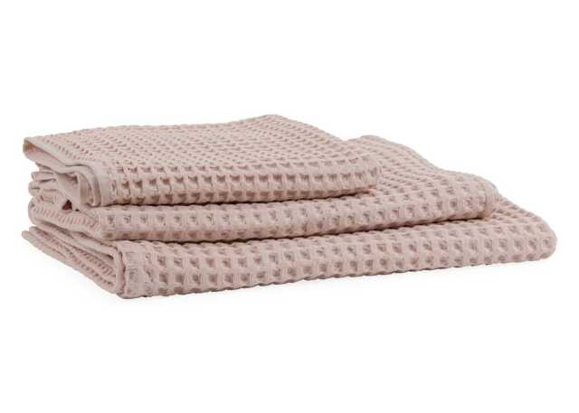 Heal's Putty Pink Waffle Bath Sheet 100 x 160cm