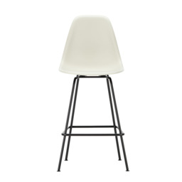 Vitra Eames Plastic Stool RE Medium Pebble Basic Dark Powdered Legs