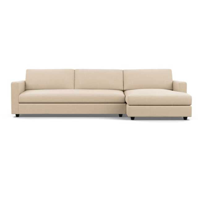 Heal's Nimbus II 4 Seater Corner Chaise RHF Brushed Cotton Oat Black Feet - image 1
