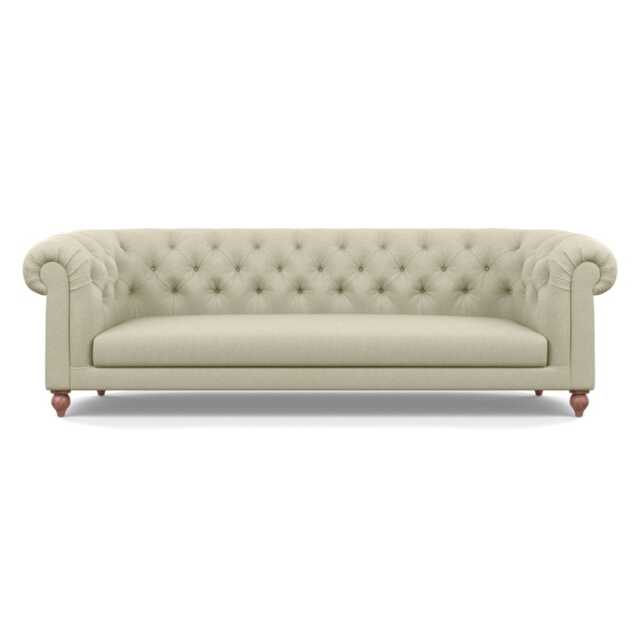 Heal's Fitzrovia 4 Seater Sofa Cotton Grain Chestnut Stain Feet