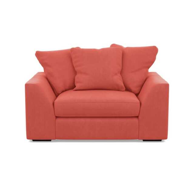 Heal's Cumulus Loveseat Linen Grenadine Black Feet