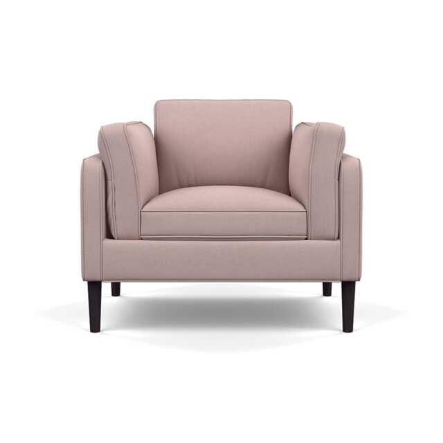 Heal's Sonno Armchair Siena Cotton Dusky Pink Wenge Black Feet - image 1