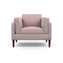 Heal's Sonno Armchair Siena Cotton Dusky Pink Wenge Black Feet - thumbnail 1