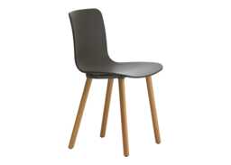 Vitra Hal RE Wood Chair in Basalt and Light Oak