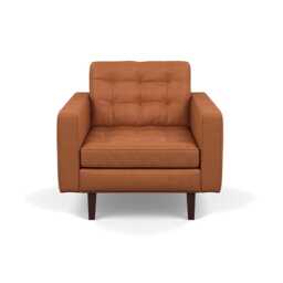 Heal's Hepburn Armchair Liena Leather Brown 680 Black