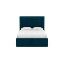 Heal's Storage Divan Double Velvet Teal Black Feet