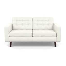 Heal's Hepburn 2 Seater Liena Leather White 634 Black