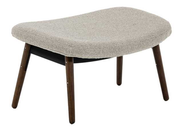 Case Ella Ottoman in Walnut and Boucle Chalk