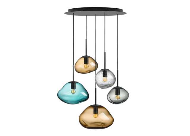 Hadeland Glassverk Crystal Stone Quartz Chandelier Light