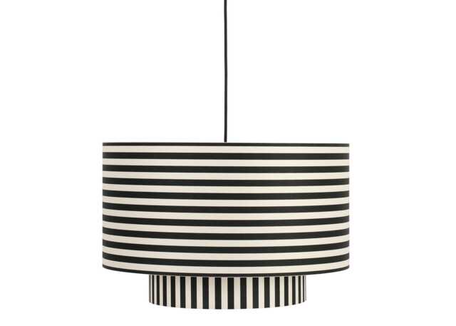 Heal's Raie Fabric Pendant Black/White 50cm dia
