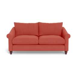 Heal's Devon 3 Seater Sofa Linen Grenadine Walnut Stained Feet
