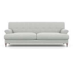 Scp Oscar 3 Seater Formal Sofa Melton Wool Limestone Walnut Feet