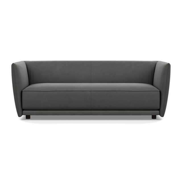 Heal's Valley 3 Seater Sofa Nobilis Velvet Dolphin Walnut Stain Feet - image 1