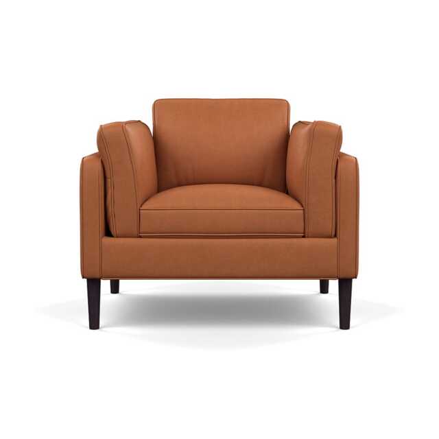 Heal's Sonno Armchair Linea Leather Brown 680 Wenge Black Feet - image 1