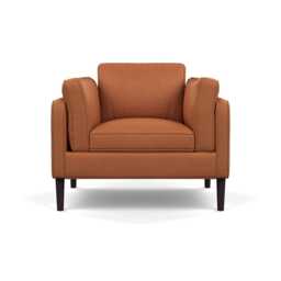 Heal's Sonno Armchair Linea Leather Brown 680 Wenge Black Feet - thumbnail 1