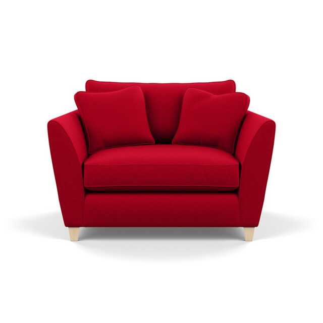 Heal's Torino Loveseat Melton Wool Red Oxide Natural Feet