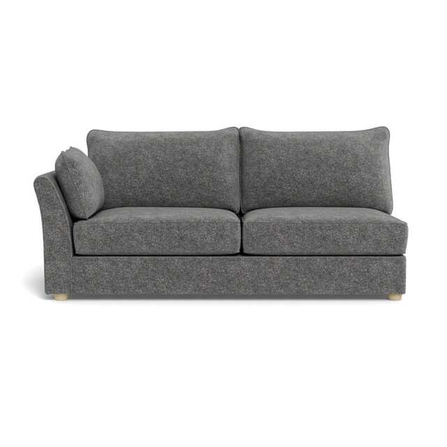 Heal's Tailor Large Left Hand Facing Corner Unit Melton Wool Shale Natural Feet - image 1