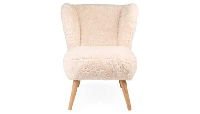 Heal's Ziggy Chair in Clotted Cream Sheepskin