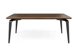 Ligne Roset Odessa Dining Table European Walnut Black Legs 180 x 98cm