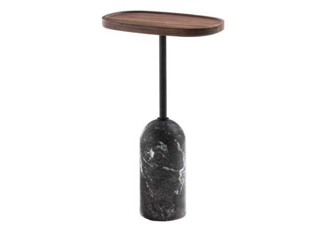Porada Ekero Oval Side Table Grigio Carnico Base H60 - image 1
